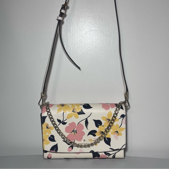 NWT Kate Spade NY Carson Cream/Multi Lily Blooms Crossbody - Picture 9 of 14